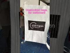 Solunumlu odun havalandırmalı örgü FIBC Toplu poşet Dört tarafında örgü olan büyük poşet